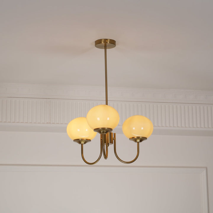 Lustra Chandelier Globe en Verre Rose Doré - Neutralighting