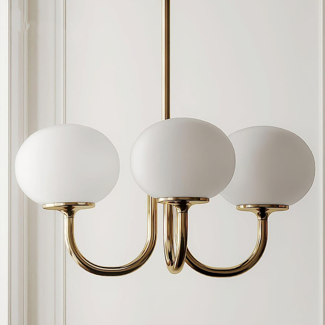 Lustra Chandelier Globe en Verre Rose Doré - Neutralighting