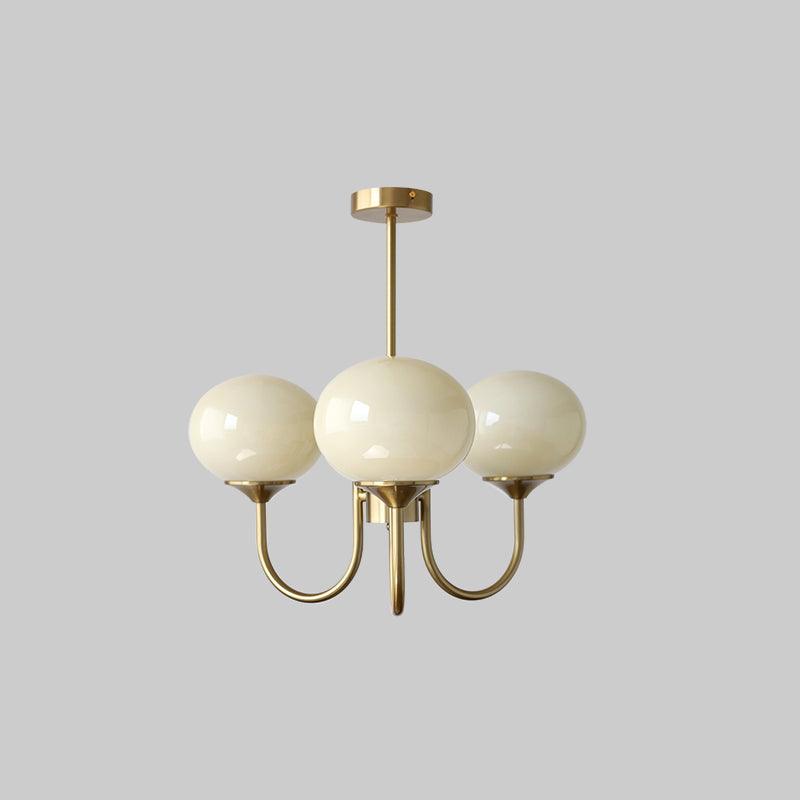 Lustra Chandelier Globe en Verre Rose Doré - Neutralighting