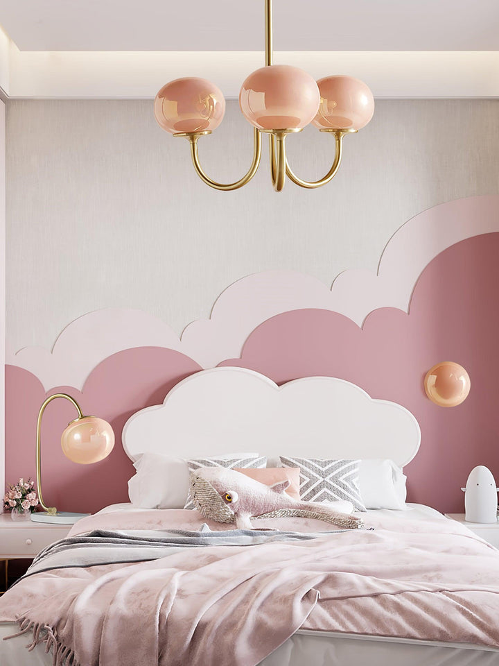 Lustra Chandelier Globe en Verre Rose Doré - Neutralighting