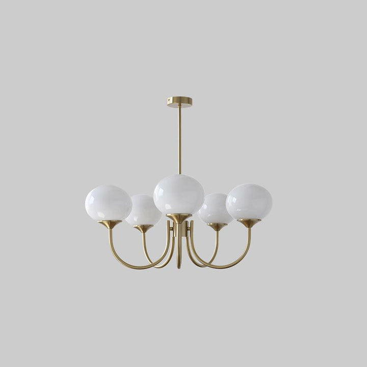 Lustra Chandelier Globe en Verre Rose Doré - Neutralighting