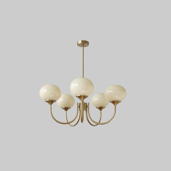 Lustra Chandelier Globe en Verre Rose Doré - Neutralighting