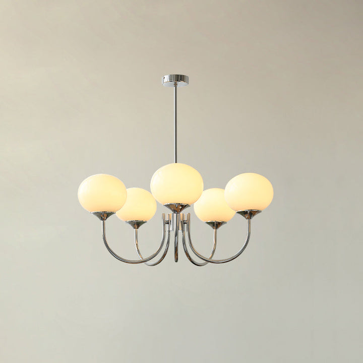 Lustra Chandelier Globe en Verre Rose Doré - Neutralighting