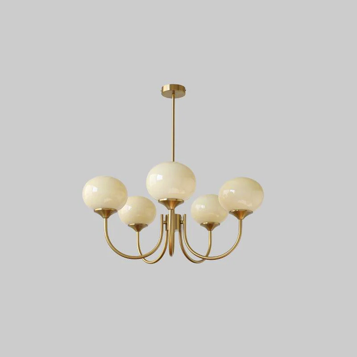 Lustra Chandelier Globe en Verre Rose Doré - Neutralighting