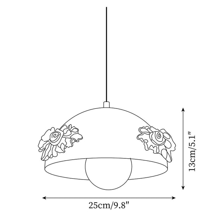 Masiero Suspension Rose Orné Dôme - Neutralighting