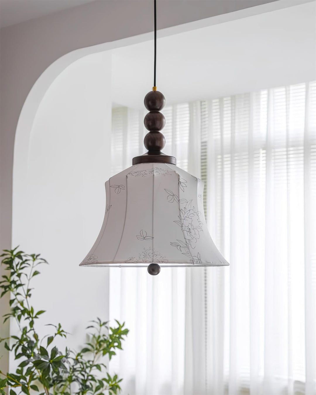 Materia Suspension Ligne Art Florale Bois Rustique - Neutralighting