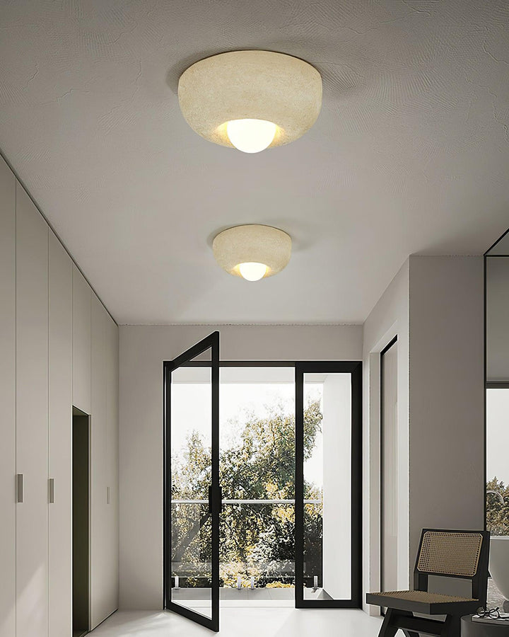 Mauro Plafonnier Texture Naturelle Hémisphère Style Moderne - Neutralighting