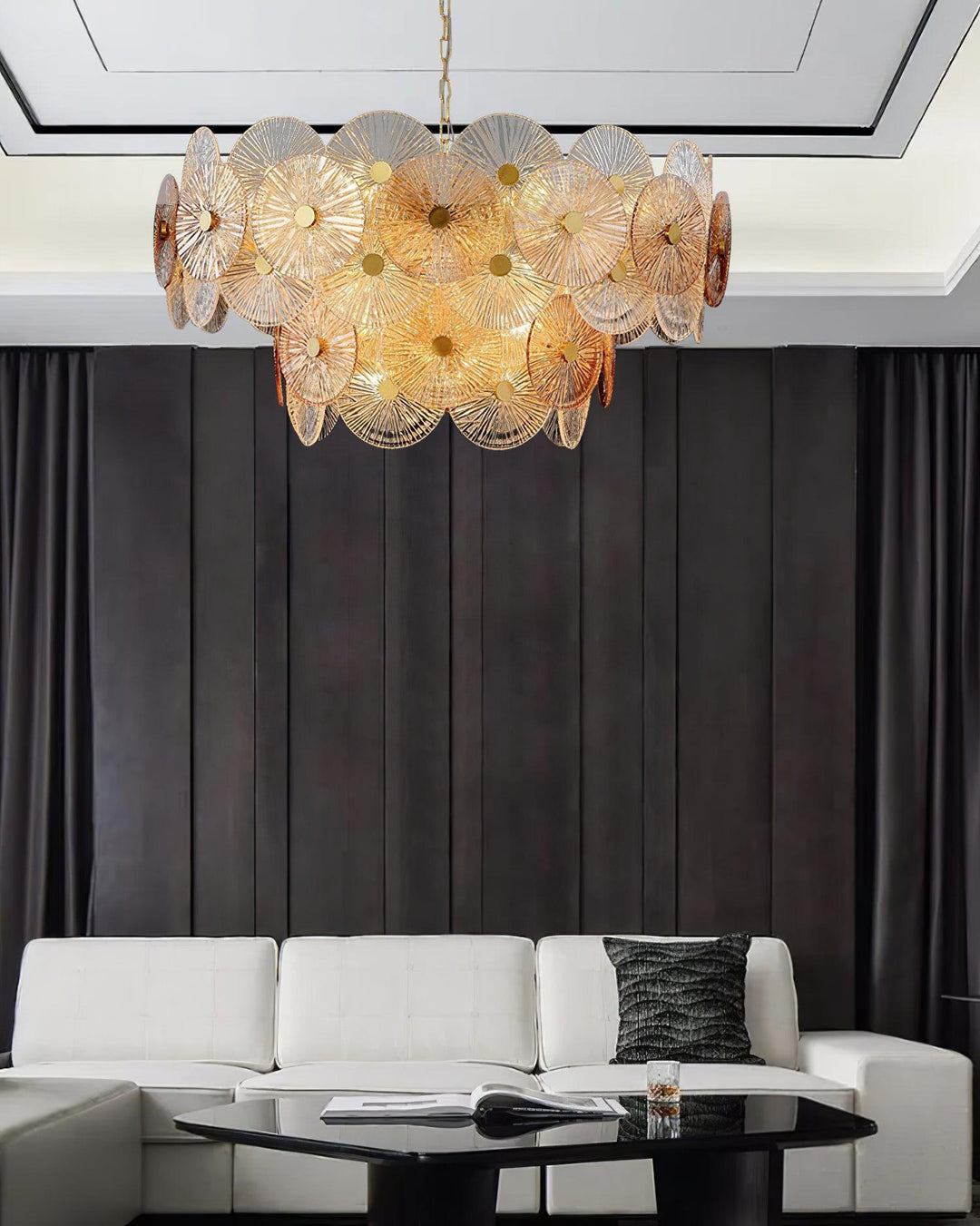 Aurelia Chandelier en Verre Luxueux - Neutralighting
