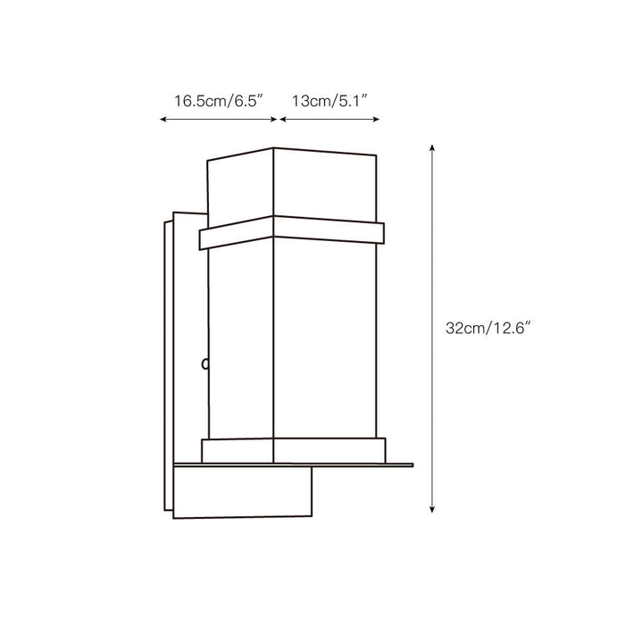 Ishaaris Applique Murale Métal Verre Extérieure Moderne - Neutralighting