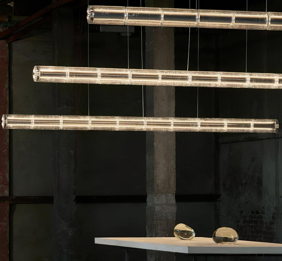 Lyliris Suspension Linéaire en Verre Minimaliste - Neutralighting
