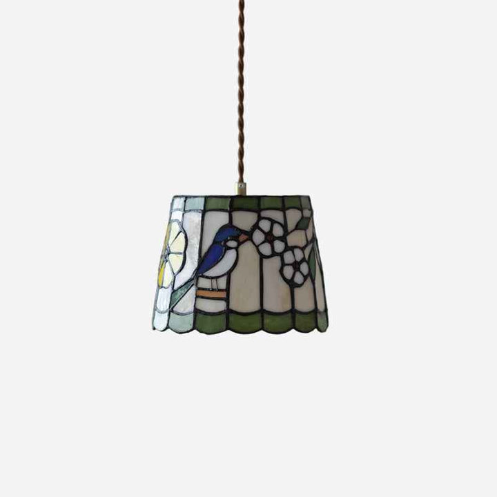Tiffany Suspension Brid Blossom en Verre - Neutralighting