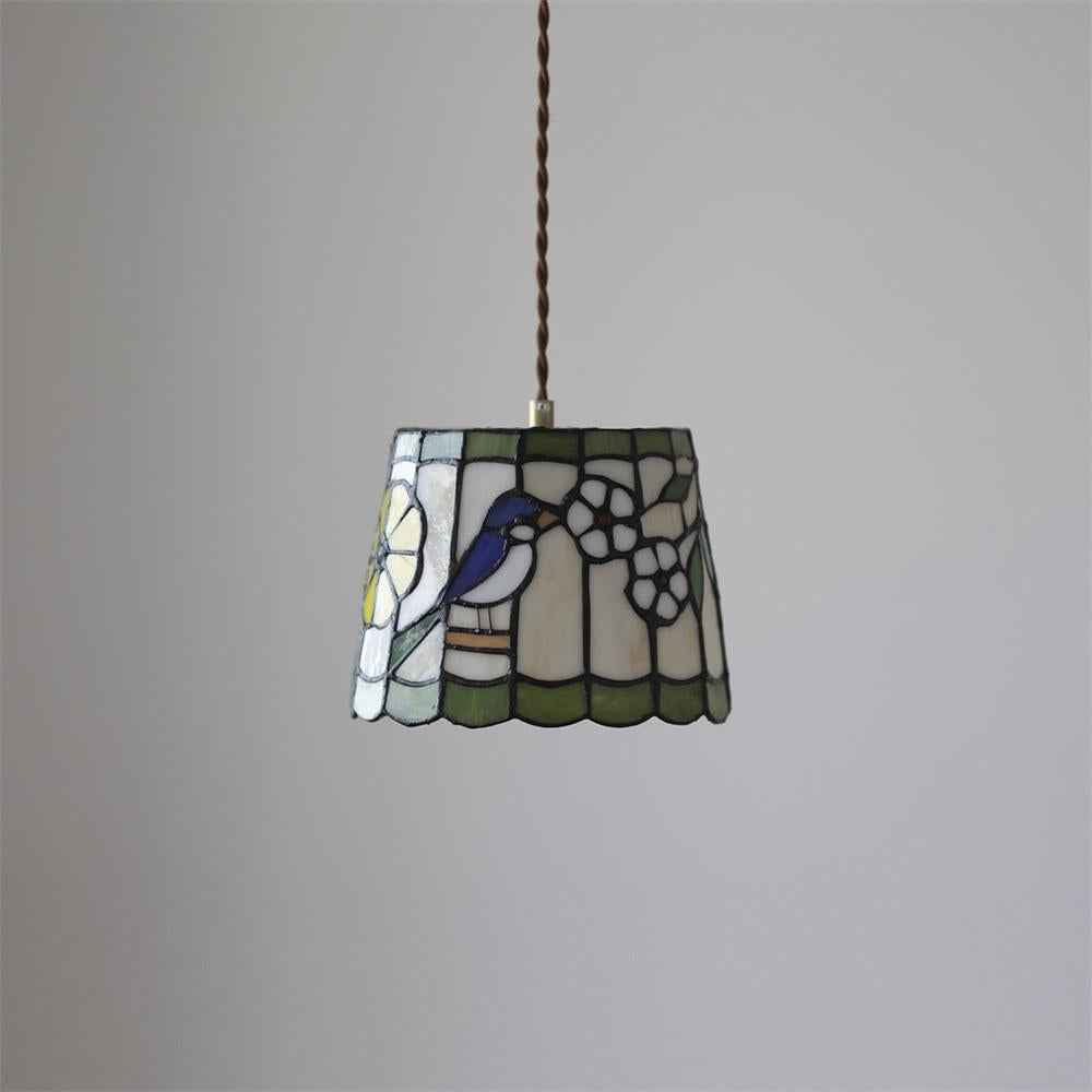 Tiffany Suspension Brid Blossom en Verre - Neutralighting