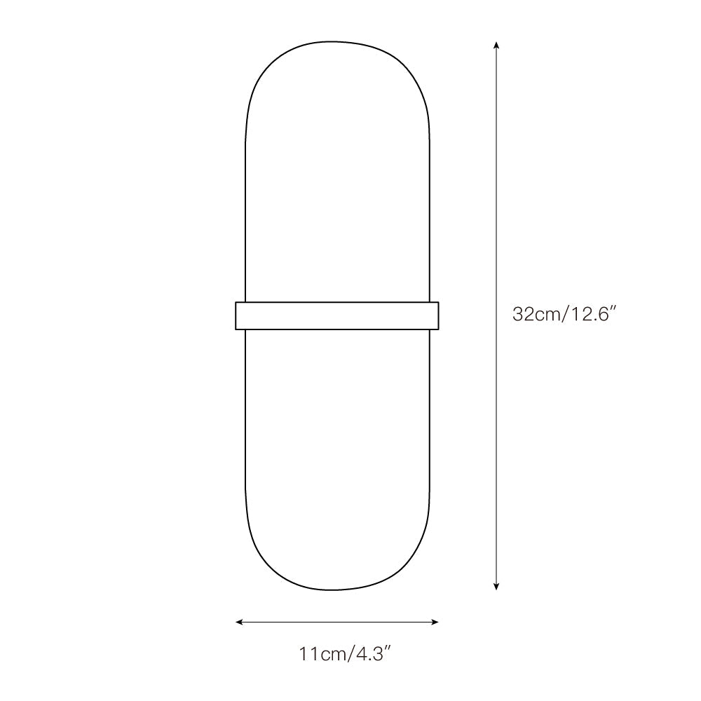 Symirel Applique Murale Albâtre Forme Pilule Minimaliste - Neutralighting