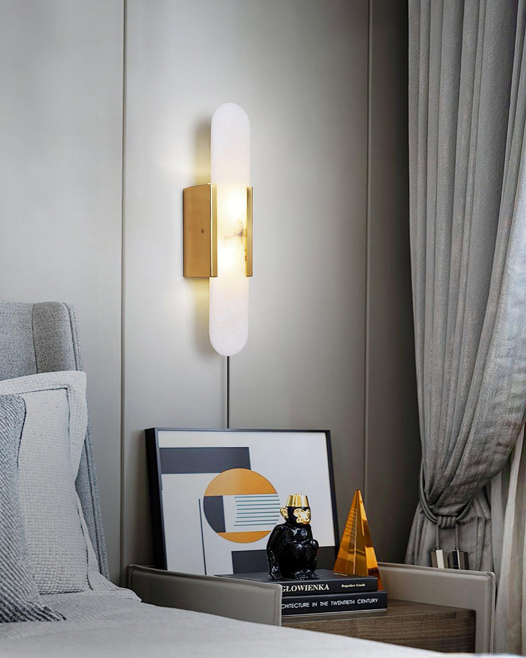 Corvina Oblong Alabaster Wall Light - Neutralighting