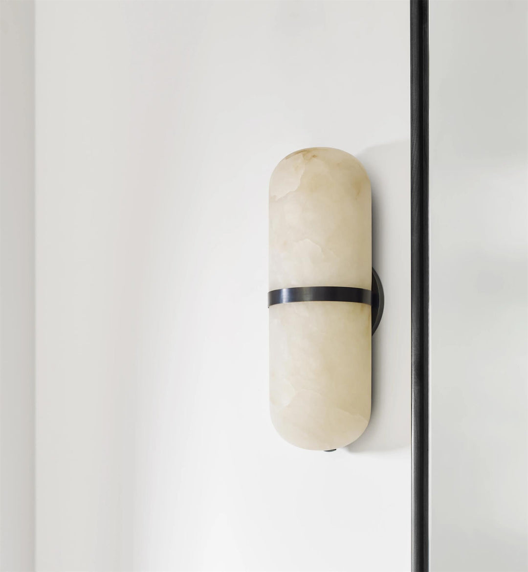 Symirel Applique Murale Albâtre Forme Pilule Minimaliste - Neutralighting