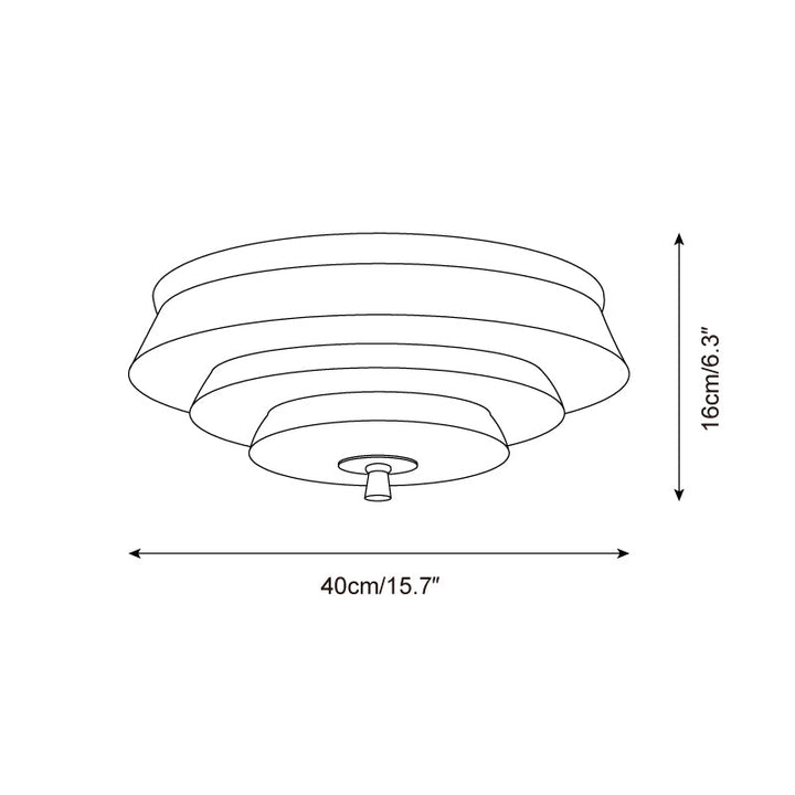 Mellow Plafonnier Forme Ondulée à Couches - Neutralighting