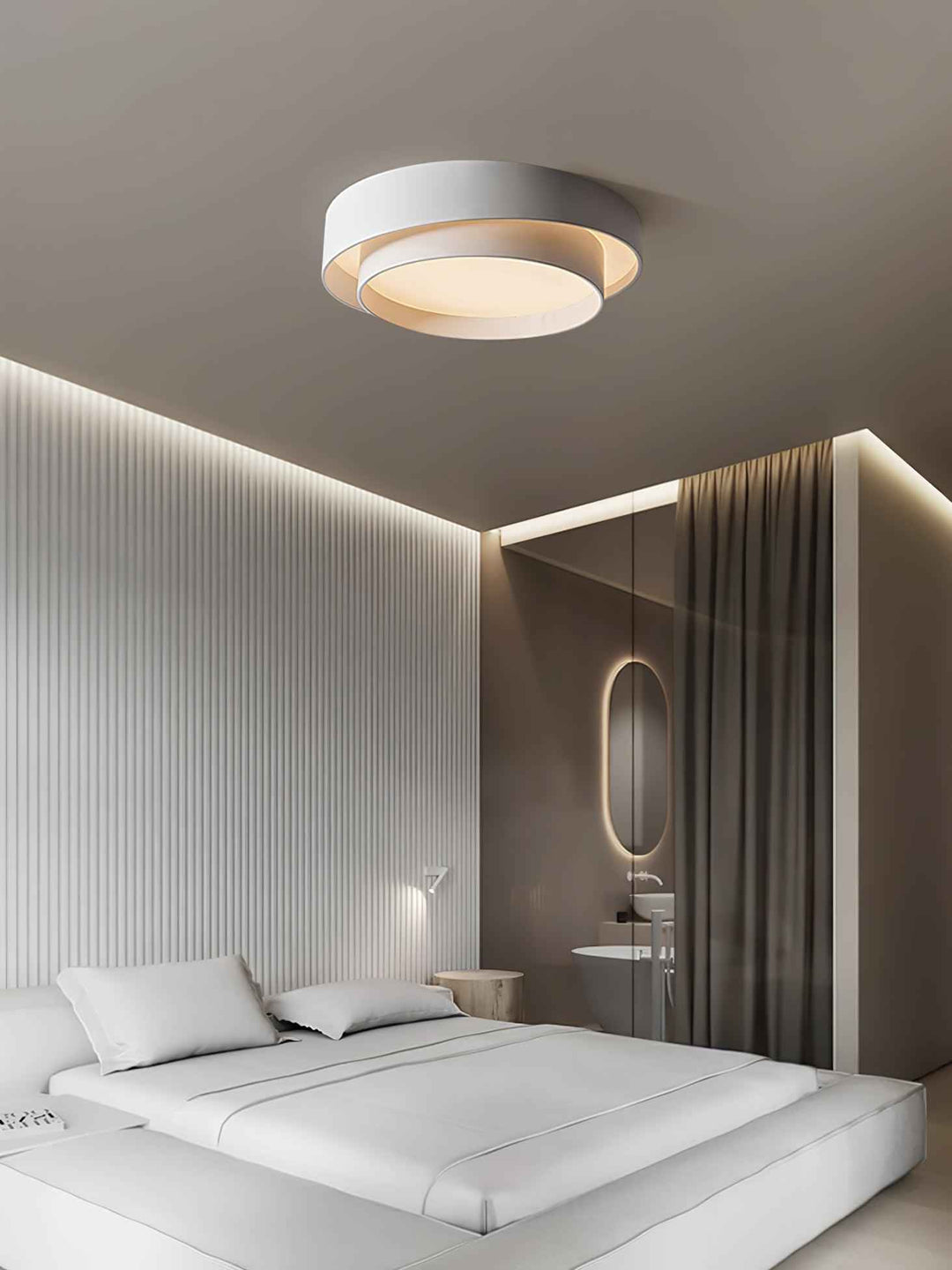 Lustra Acrylique 40cm Noir LED 26W
