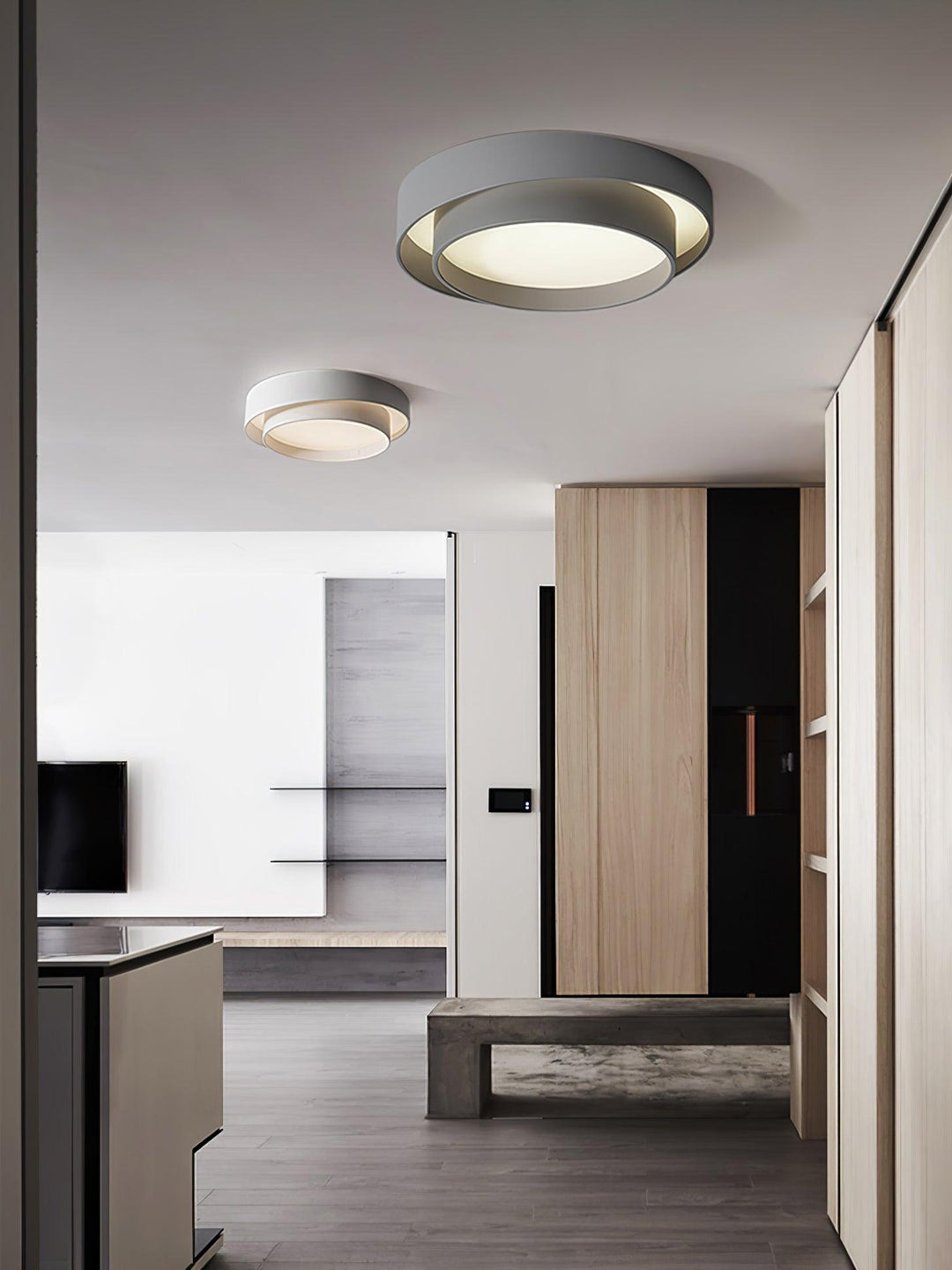 Lustra Plafonnier Double Couches Cylindre Moderne - Neutralighting