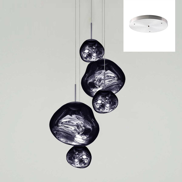 Solara Suspension en Verre Soufflé Cluster Irrégulier Sculptural - Neutralighting