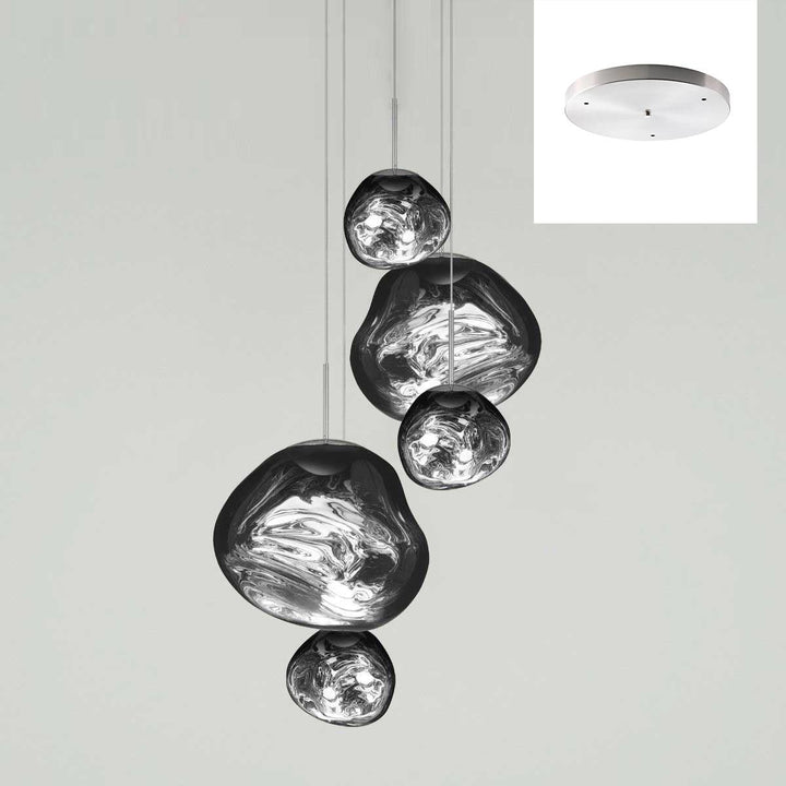 Solara Suspension en Verre Soufflé Cluster Irrégulier Sculptural - Neutralighting