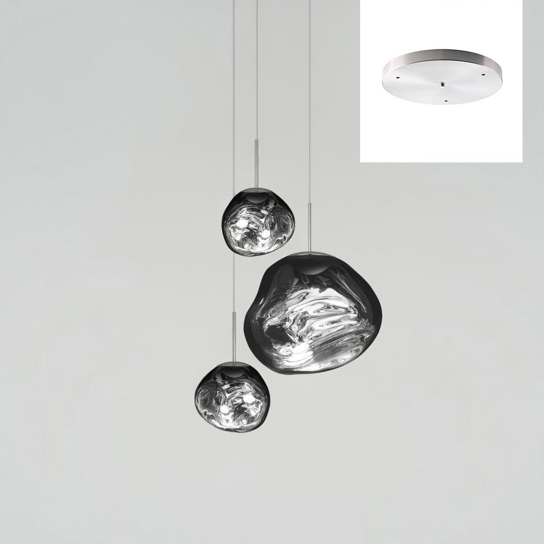 Solara Suspension en Verre Soufflé Cluster Irrégulier Sculptural - Neutralighting