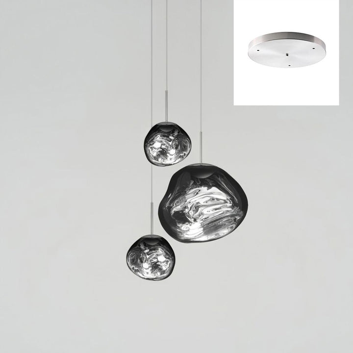 Solara Suspension en Verre Soufflé Cluster Irrégulier Sculptural - Neutralighting