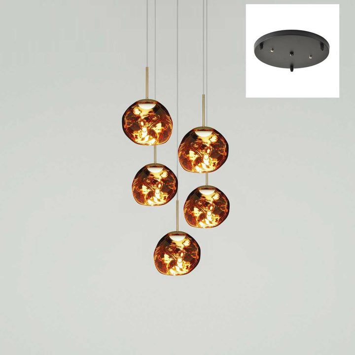 Solara Suspension en Verre Soufflé Cluster Irrégulier Sculptural - Neutralighting