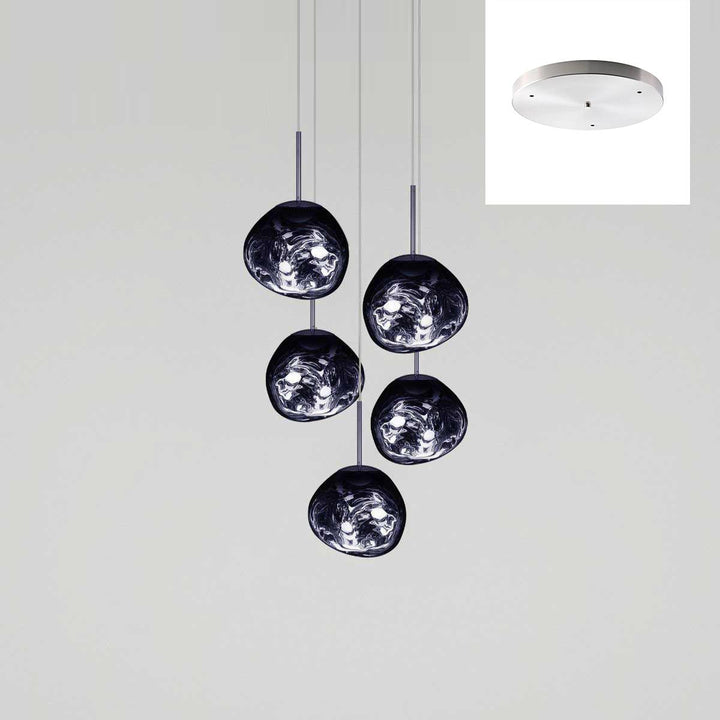 Solara Suspension en Verre Soufflé Cluster Irrégulier Sculptural - Neutralighting