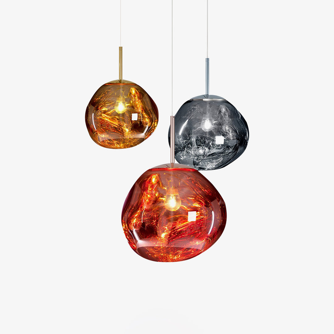 Solara Suspension en Verre Soufflé Cluster Irrégulier Sculptural - Neutralighting