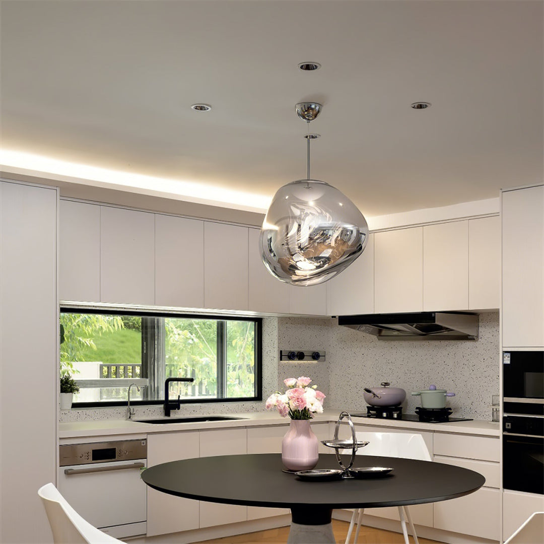 Solara Suspension en Verre Soufflé Cluster Irrégulier Sculptural - Neutralighting