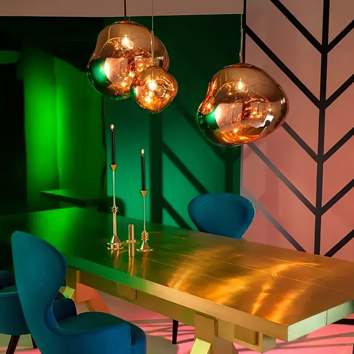 Solara Suspension en Verre Soufflé Cluster Irrégulier Sculptural - Neutralighting