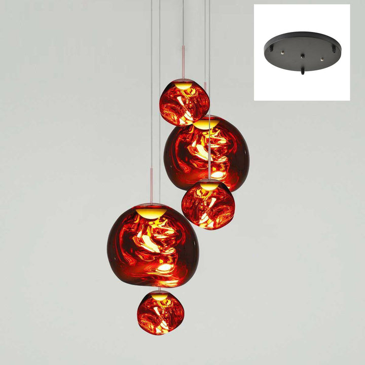 Solara Suspension en Verre Soufflé Cluster Irrégulier Sculptural - Neutralighting