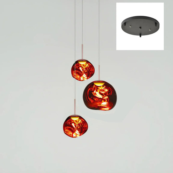 Solara Suspension en Verre Soufflé Cluster Irrégulier Sculptural - Neutralighting