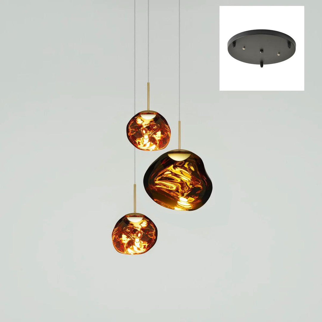Solara Suspension en Verre Soufflé Cluster Irrégulier Sculptural - Neutralighting
