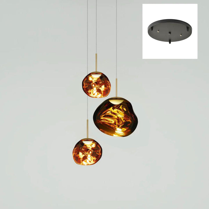 Solara Suspension en Verre Soufflé Cluster Irrégulier Sculptural - Neutralighting