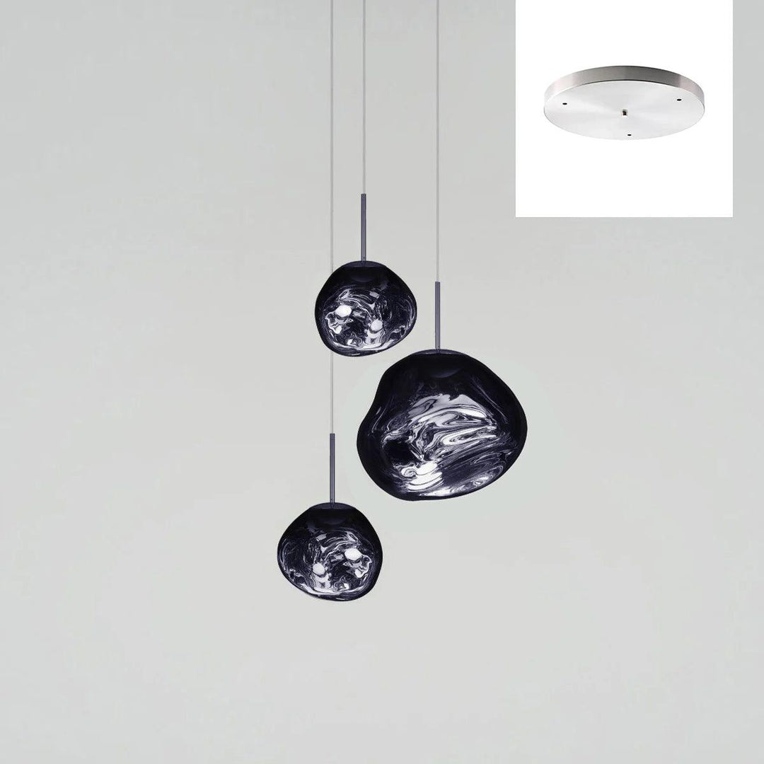 Solara Suspension en Verre Soufflé Cluster Irrégulier Sculptural - Neutralighting
