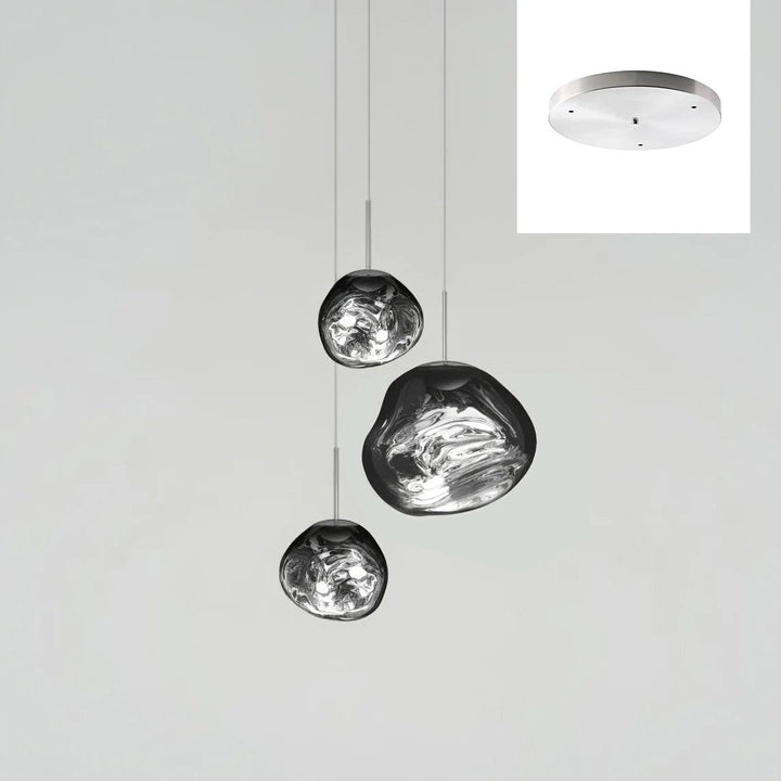 Solara Suspension en Verre Soufflé Cluster Irrégulier Sculptural - Neutralighting