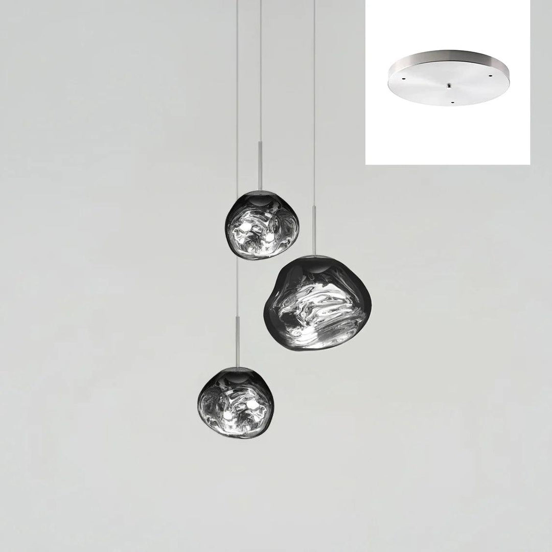 Solara Suspension en Verre Soufflé Cluster Irrégulier Sculptural - Neutralighting