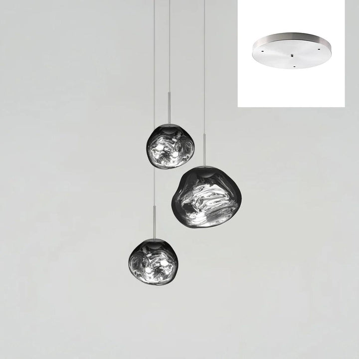 Solara Suspension en Verre Soufflé Cluster Irrégulier Sculptural - Neutralighting