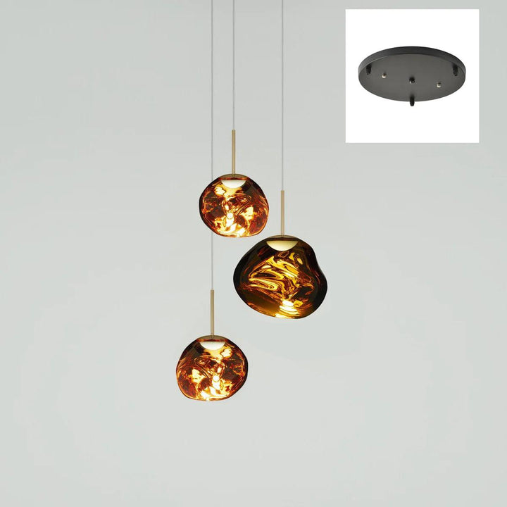 Solara Suspension en Verre Soufflé Cluster Irrégulier Sculptural - Neutralighting