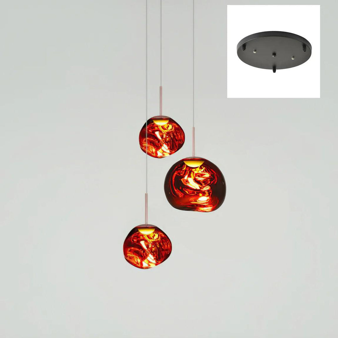 Solara Suspension en Verre Soufflé Cluster Irrégulier Sculptural - Neutralighting
