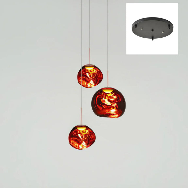 Solara Suspension en Verre Soufflé Cluster Irrégulier Sculptural - Neutralighting