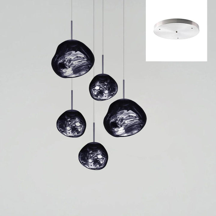 Solara Suspension en Verre Soufflé Cluster Irrégulier Sculptural - Neutralighting