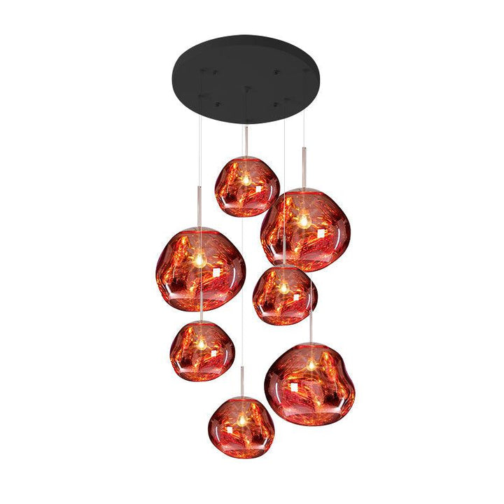 Solara Suspension en Verre Soufflé Cluster Irrégulier Sculptural - Neutralighting