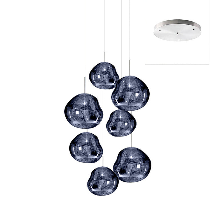 Solara Suspension en Verre Soufflé Cluster Irrégulier Sculptural - Neutralighting