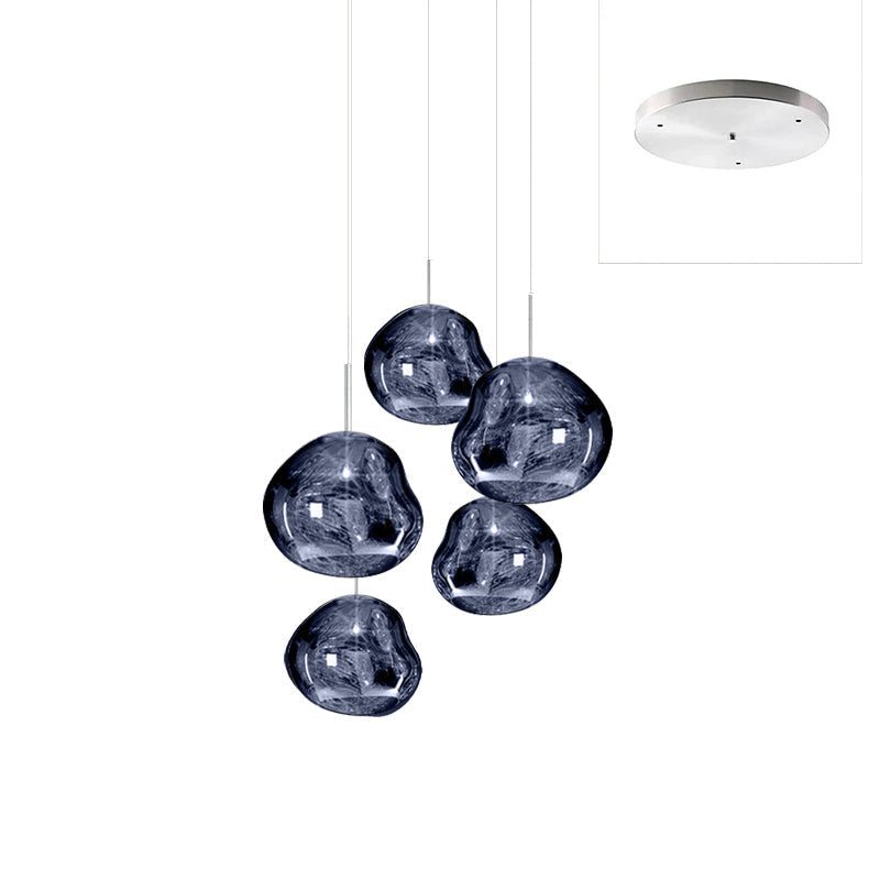 Solara Suspension en Verre Soufflé Cluster Irrégulier Sculptural - Neutralighting