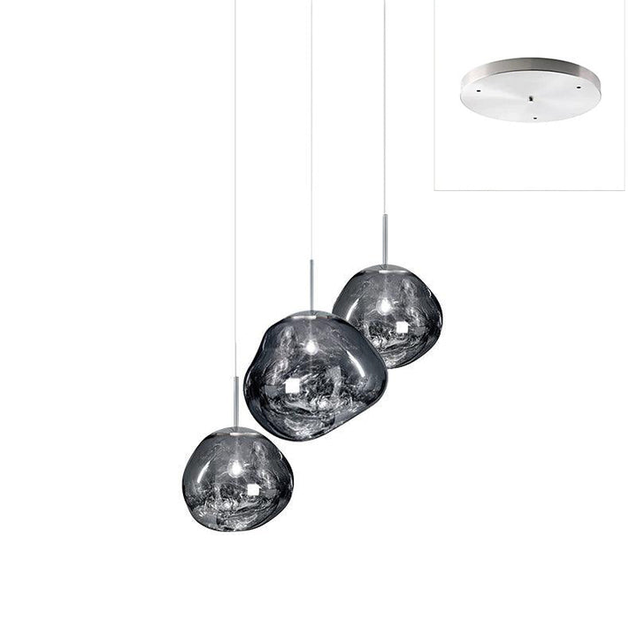 Solara Suspension en Verre Soufflé Cluster Irrégulier Sculptural - Neutralighting