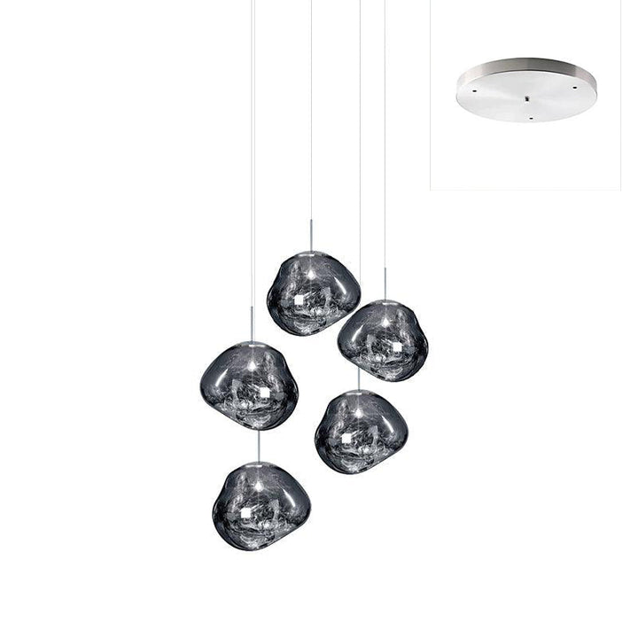 Solara Suspension en Verre Soufflé Cluster Irrégulier Sculptural - Neutralighting