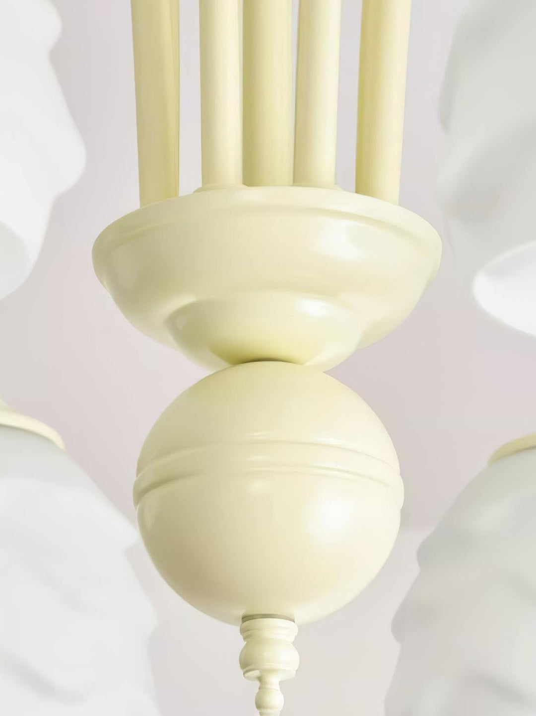 Lustra Chandelier Crème Glacée Fondante Verre Lacté - Neutralighting