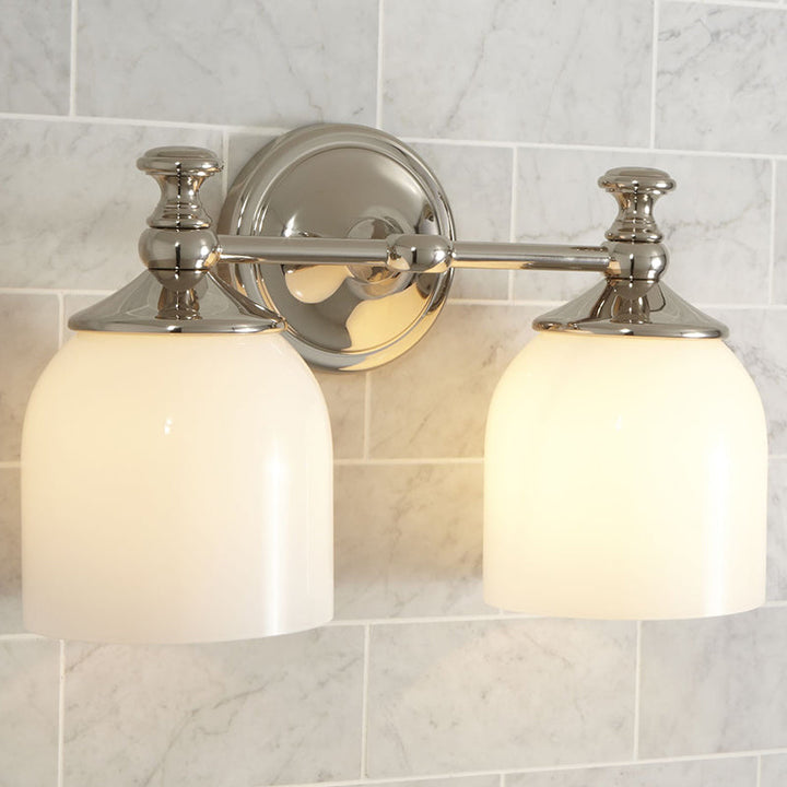 Lumen Sconce Mural Moderne Minimaliste à Bras Courts en Chrome Métal Verre - Neutralighting